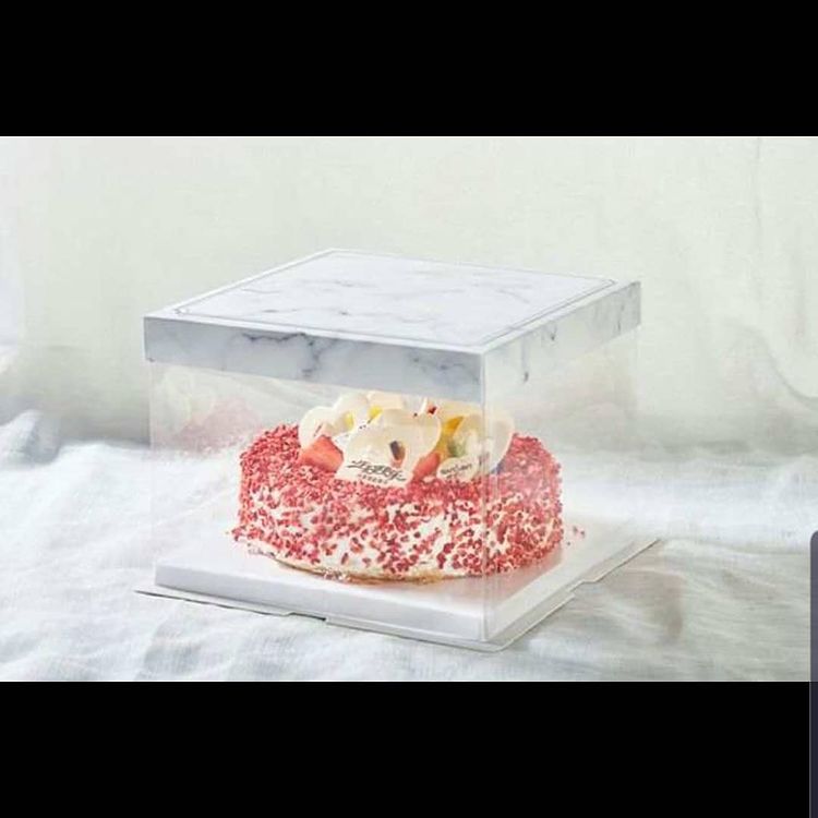 Boîte à gâteaux carrée transparente de haute qualité, pour gâteau