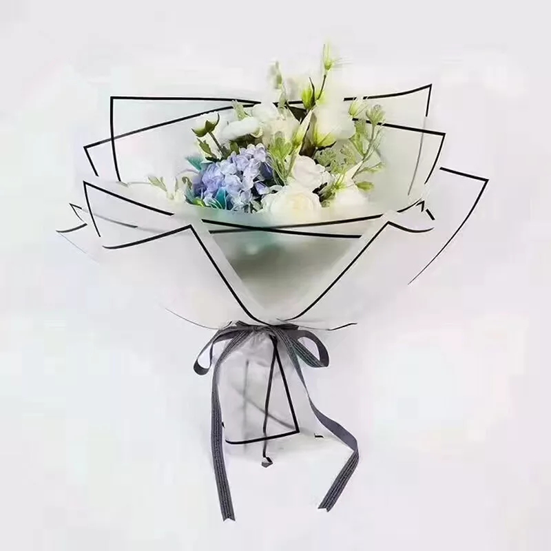 Papier emballage transparent motif à fleurs - SUNUPACK