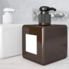 Bouteille cosmétique carré à pompe